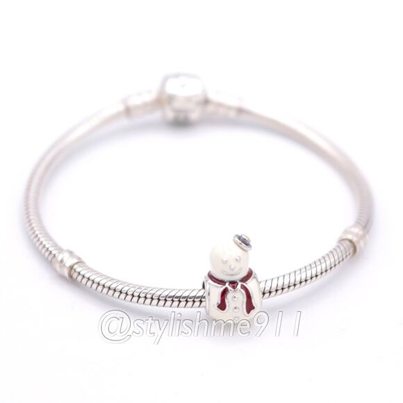 PANDORA Retired Happy Snowman Charm - 791406ENMX - Picture 5 of 10
